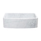 Allstone Group Carrara White 33″ Marble Curved Front Rectangular Farmhouse Kitchen Sink