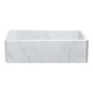 Allstone Group Carrara White 36″ Marble Straight Front Single Basin Farmhouse Kitchen Sink