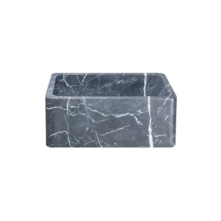 Allstone Group Charcoal Marquina 24″ Soapstone Straight Front Rectangular Farmhouse Kitchen Sink