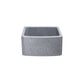 Allstone Group Gray 17″ Mercury Granite Curved Front Square Farmhouse Kitchen Sink