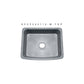 Allstone Group Gray 24″ Mercury Granite Curved Front Rectangular Farmhouse Kitchen Sink