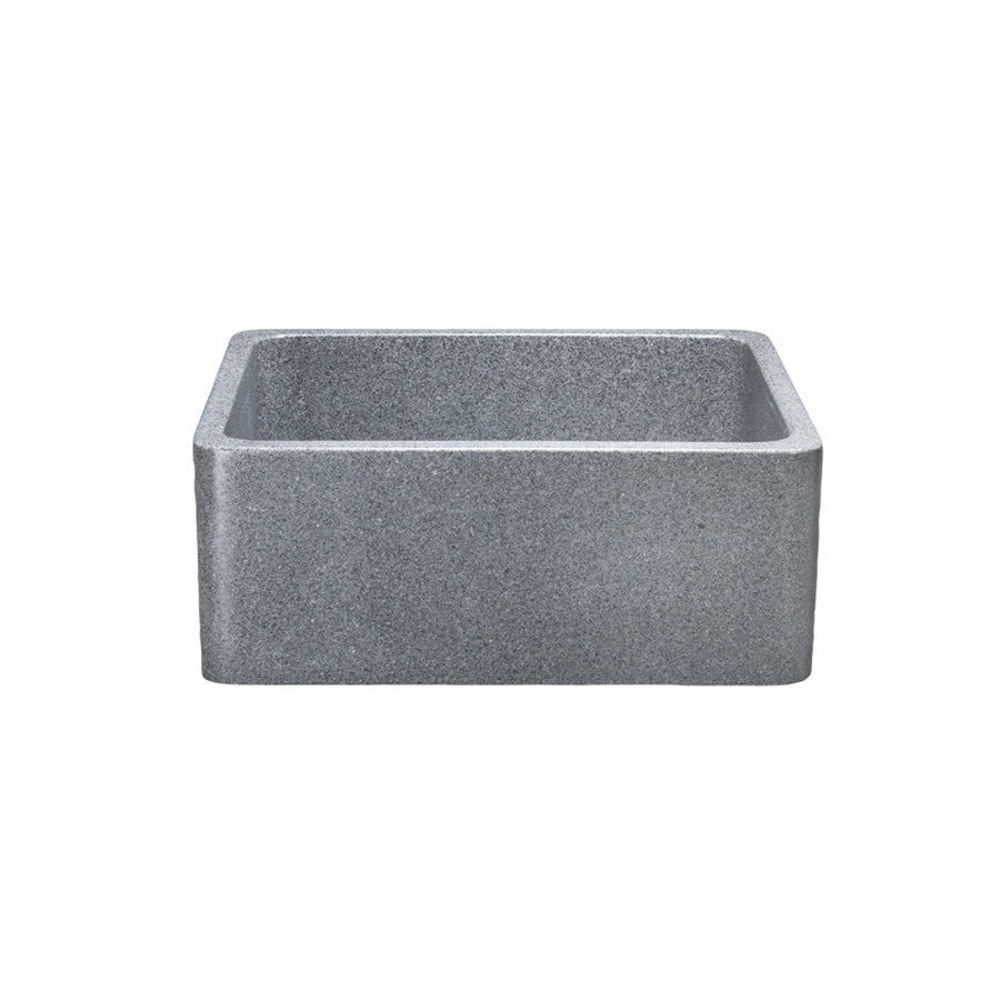 Allstone Group Gray 24″ Mercury Granite Straight Front Rectangular Farmhouse Kitchen Sink