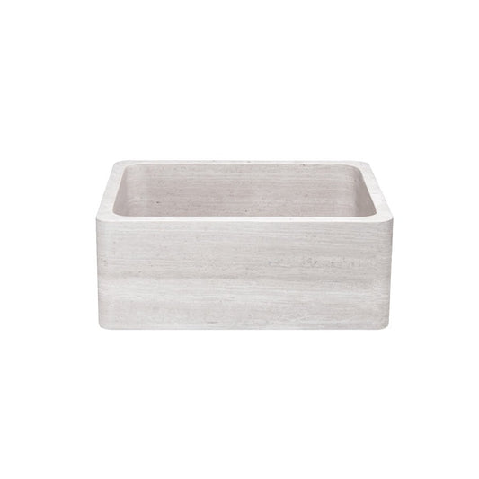 Allstone Group Gray 24″ Stratus Marble Straight Front Rectangular Farmhouse Kitchen Sink