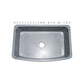 Allstone Group Gray 33″ Mercury Granite Curved Front Rectangular Farmhouse Kitchen Sink