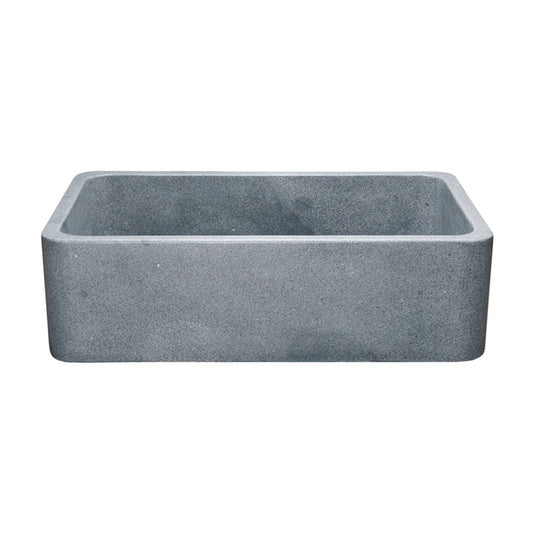 Allstone Group Gray 33″ Mercury Granite Straight Front Rectangular Farmhouse Kitchen Sink
