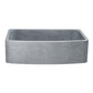 Allstone Group Gray 36″ Mercury Granite Curved Front Rectangular Farmhouse Kitchen Sink