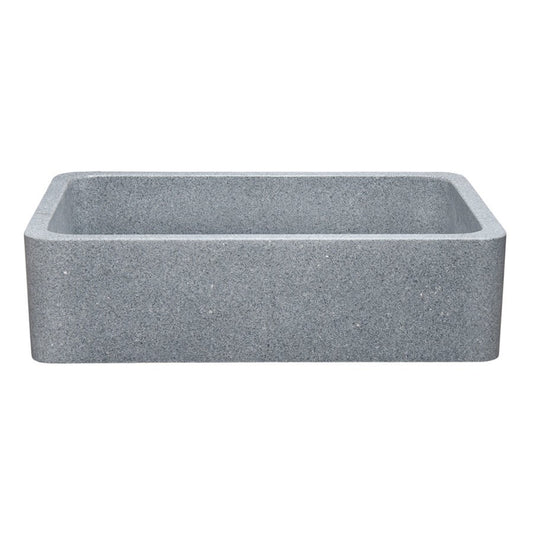 Allstone Group Gray 36″ Mercury Granite Straight Front Rectangular Farmhouse Kitchen Sink