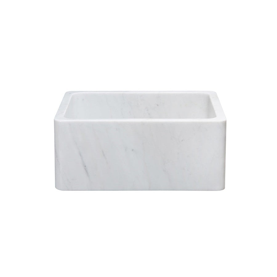 Allstone Group Marble 24″ Carrara White Straight Front Rectangular Farmhouse Kitchen Sink