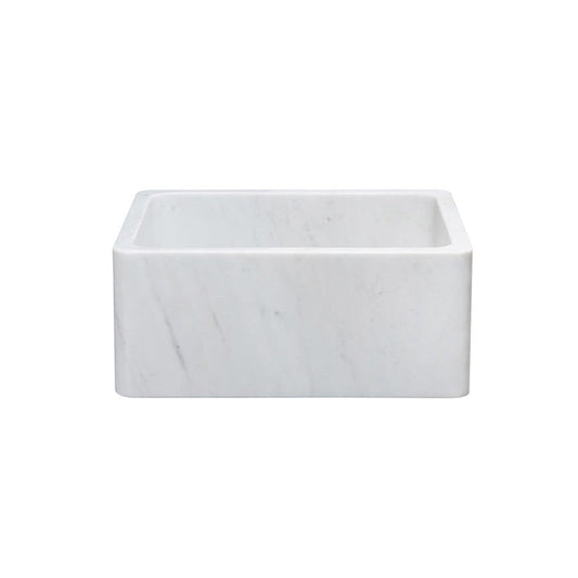 Allstone Group Marble 24″ Carrara White Straight Front Rectangular Farmhouse Kitchen Sink