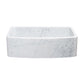 Allstone Group Marble 33″ Carrara White Curved Front Rectangular Farmhouse Kitchen Sink