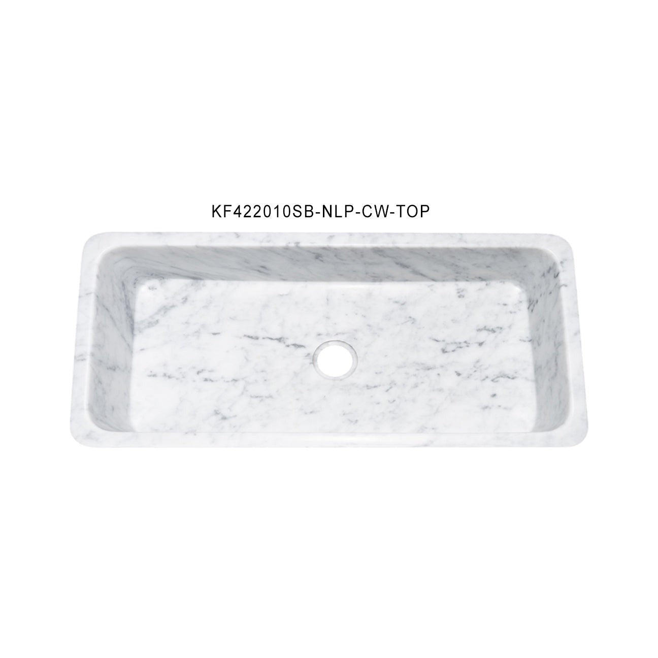 Allstone Group Marble 42″ Carrara White Straight Front Rectangular Farmhouse Kitchen Sink