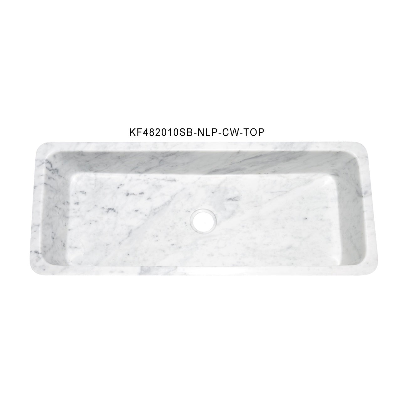 Allstone Group Marble 48″ Carrara White Straight Front Rectangular Farmhouse Kitchen Sink