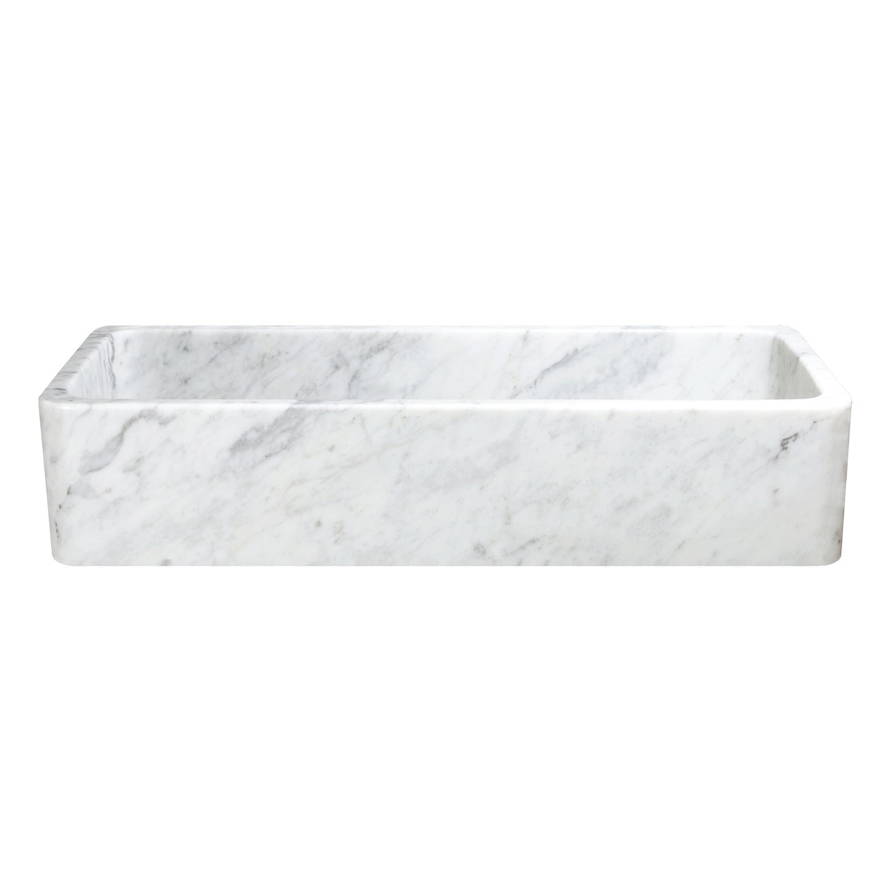 Allstone Group Marble 48″ Carrara White Straight Front Rectangular Farmhouse Kitchen Sink