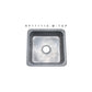 Allstone Group Mercury Granite 17″ Straight Front Square Farmhouse Kitchen Sink