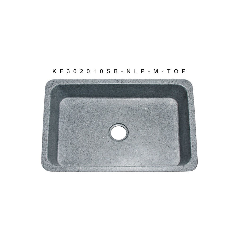 Allstone Group Mercury Granite 30″ Straight Front Rectangular Farmhouse Kitchen Sink