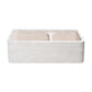 Allstone Group Roma Travertine 33″ Straight Front 60/40 Double Basin Rectangular Farmhouse Kitchen Sink