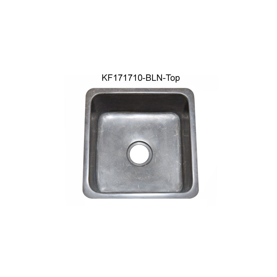 Allstone Group Smoke Brown Limestone 17″ Straight Front Square Farmhouse Kitchen Sink