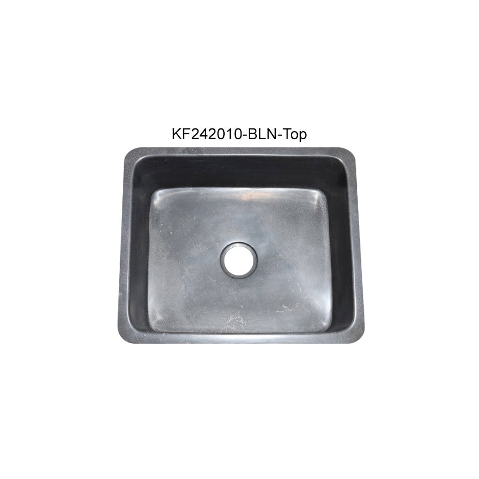 Allstone Group Smoke Brown Limestone 24″ Straight Front Rectangular Farmhouse Kitchen Sink