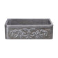 Allstone Group Smoke Brown Limestone 33″ Floral Front Rectangular Farmhouse Kitchen Sink