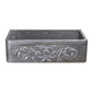 Allstone Group Smoke Brown Limestone 36″ Floral Front Rectangular Farmhouse Kitchen Sink