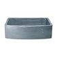 Allstone Group Soapstone 33″ Charcoal Marquina Curved Front Rectangular Farmhouse Kitchen Sink