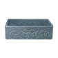 Allstone Group Soapstone 33″ Charcoal Marquina Floral Front Rectangular Farmhouse Kitchen Sink