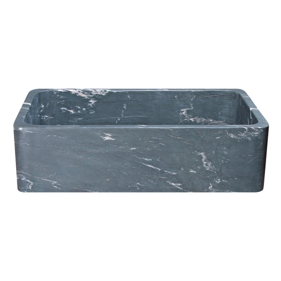 Allstone Group Soapstone 36″ Charcoal Marquina Straight Front Rectangular Farmhouse Kitchen Sink