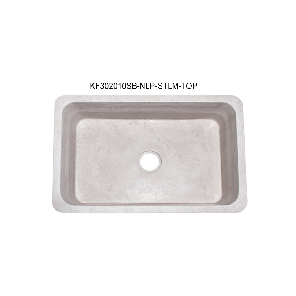 Allstone Group Stratus Marble 30″ Straight Front Rectangular Farmhouse Kitchen Sink