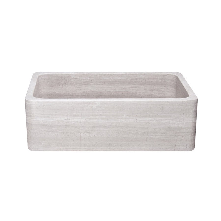 Allstone Group Stratus Marble 30″ Straight Front Rectangular Farmhouse ...