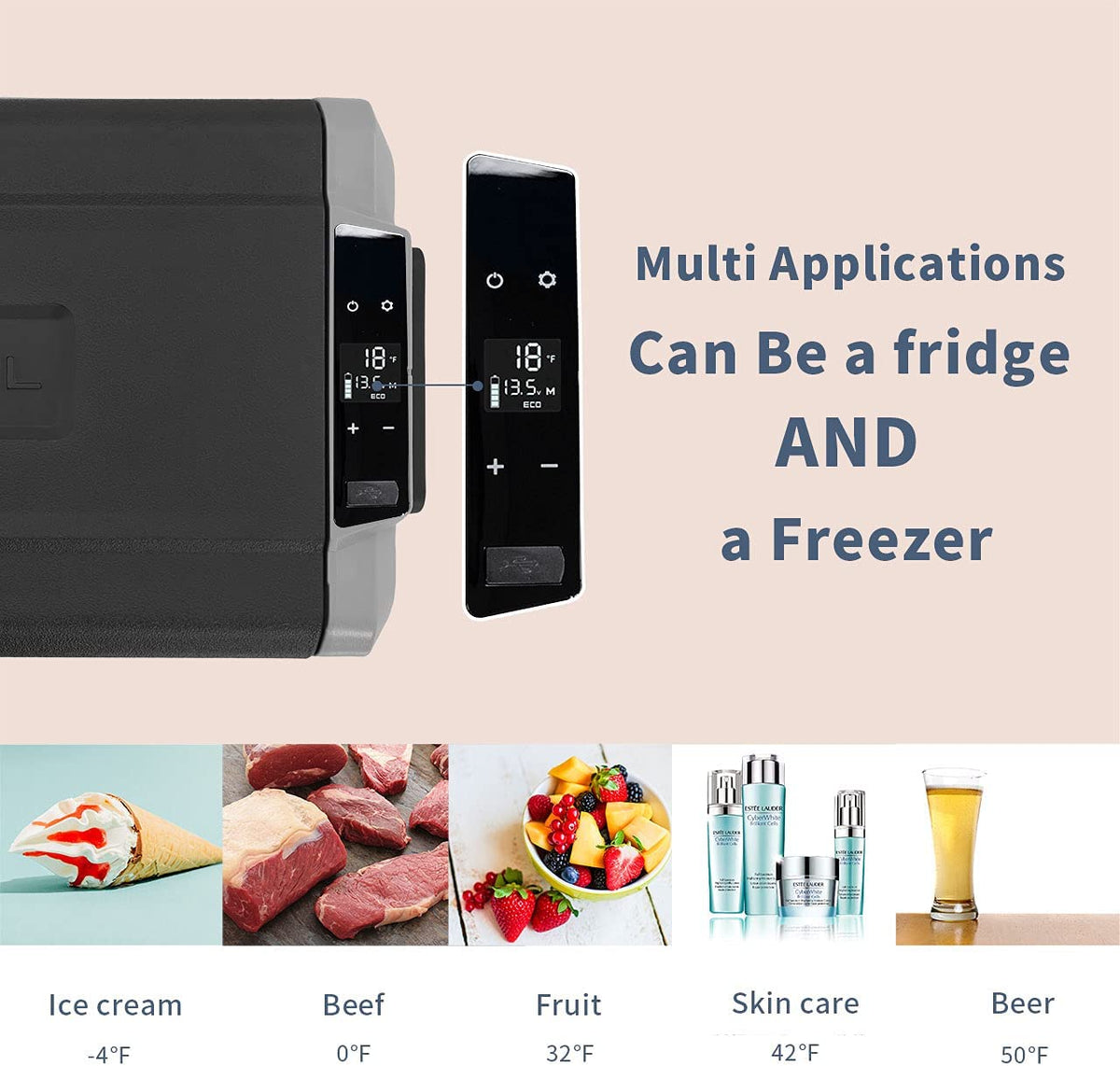 Alpicool T36 34L/36QT Flexible Dual Zone Portable Car Fridge