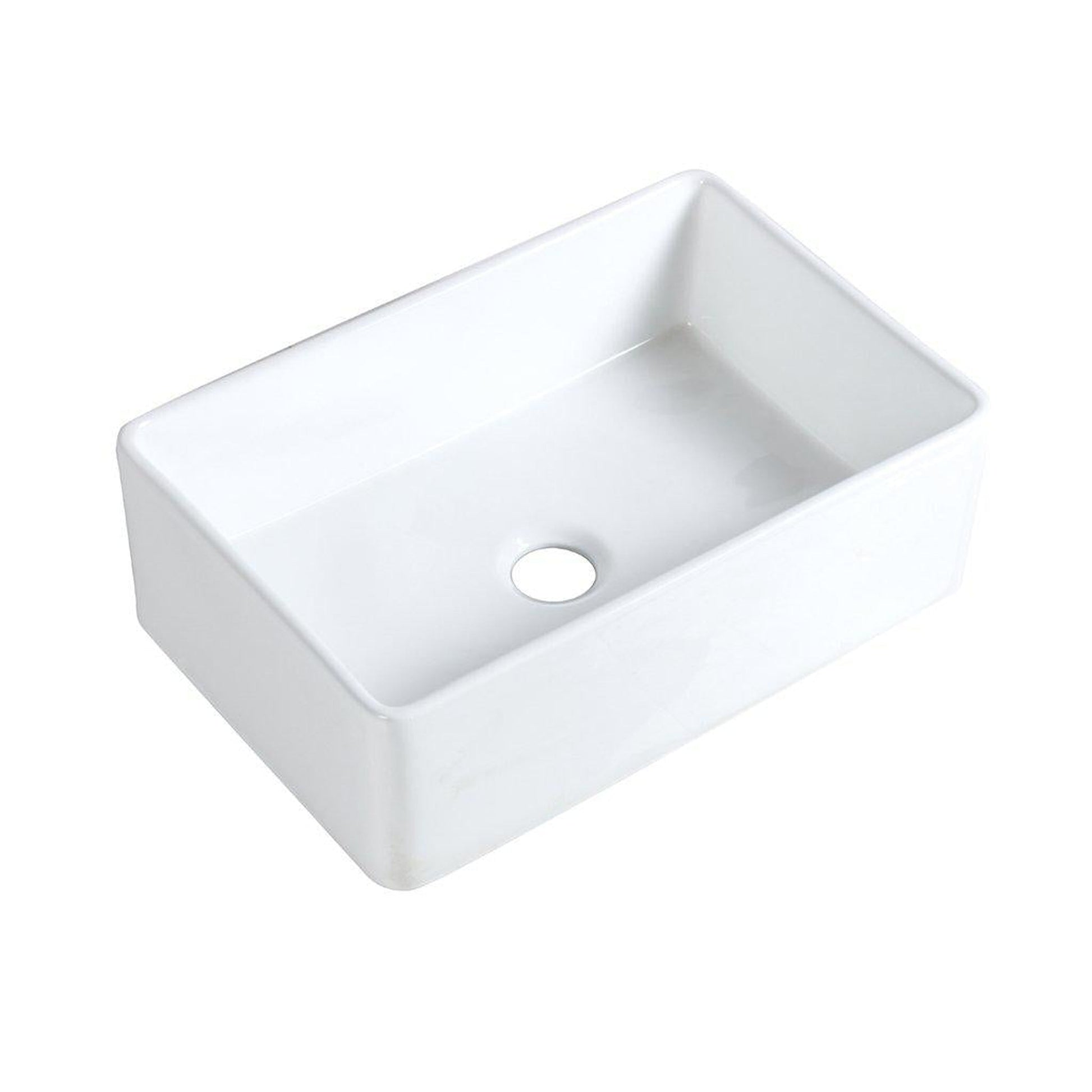 Altair Ancona 30" Rectangular White Ceramic Farmhouse Sink