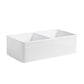 Altair Cremona 33" Rectangular White Ceramic Double Farmhouse Sink