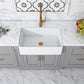 Altair Treviso 30" Rectangular White Ceramic Farmhouse Sink