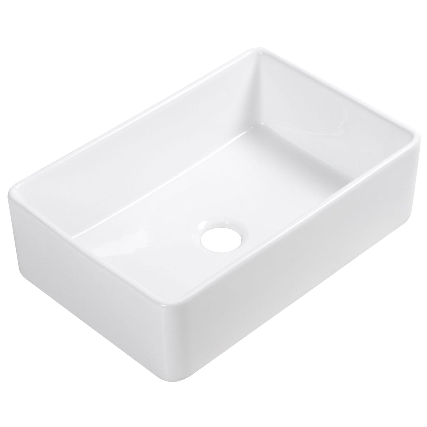 Altair Treviso 30" Rectangular White Ceramic Farmhouse Sink