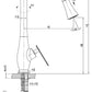 American Imaginations AI-16745 4" Chrome Oval Stainless Steel Transitional Kitchen Sink Faucet