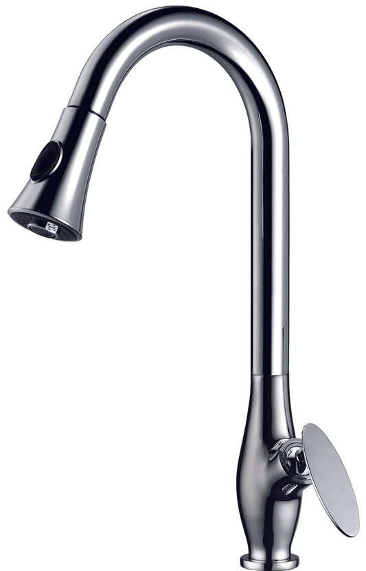 American Imaginations AI-16745 4" Chrome Oval Stainless Steel Transitional Kitchen Sink Faucet