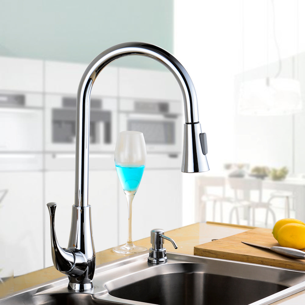 American Imaginations AI-16747 4" Chrome Oval Stainless Steel Transitional Kitchen Sink Faucet