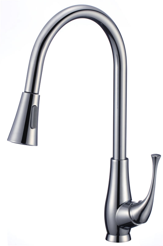 American Imaginations AI-16747 4" Chrome Oval Stainless Steel Transitional Kitchen Sink Faucet