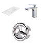 American Imaginations AI-24523 36" White Rectangular Drop In Transitional Ceramic Top Set