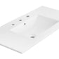 American Imaginations AI-24525 36" White Rectangular Drop In Transitional Ceramic Top Set