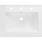 American Imaginations AI-24525 36" White Rectangular Drop In Transitional Ceramic Top Set