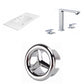 American Imaginations AI-24525 36" White Rectangular Drop In Transitional Ceramic Top Set