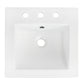 American Imaginations AI-24527 21" White Rectangular Drop In Transitional Ceramic Top Set