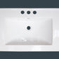 American Imaginations AI-24546 30" White Rectangular Drop In Transitional Ceramic Top Set