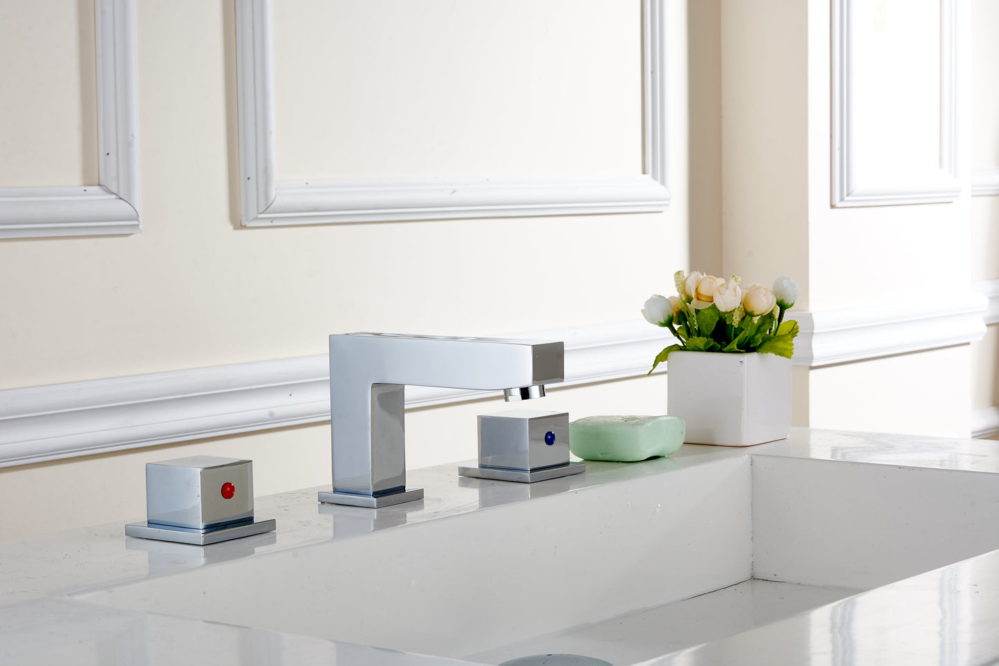 American Imaginations AI-24546 30" White Rectangular Drop In Transitional Ceramic Top Set