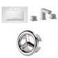 American Imaginations AI-24546 30" White Rectangular Drop In Transitional Ceramic Top Set