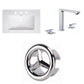 American Imaginations AI-24547 30" White Rectangular Drop In Transitional Ceramic Top Set