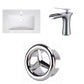 American Imaginations AI-24548 30" White Rectangular Drop In Transitional Ceramic Top Set