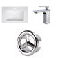 American Imaginations AI-24549 30" White Rectangular Drop In Transitional Ceramic Top Set