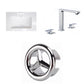 American Imaginations AI-24551 21" White Rectangular Drop In Transitional Ceramic Top Set